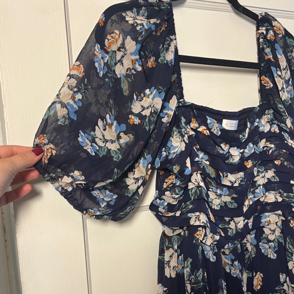 LC Lauren Conrad Navy Floral Maxi Dress - Picture 5 of 8